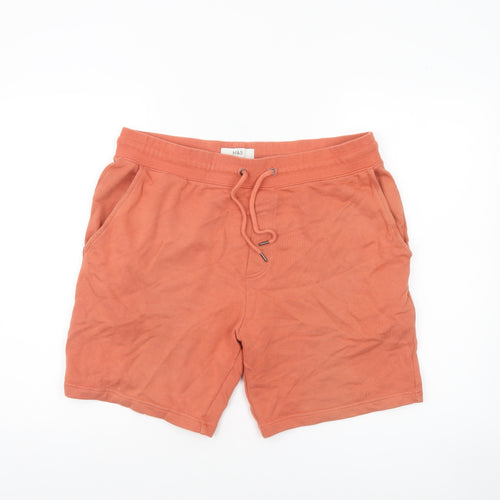Marks and Spencer Men's Orange Sweat Shorts L Regular Fit