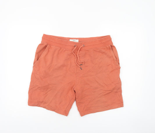 Marks and Spencer Men's Orange Sweat Shorts L Regular Fit