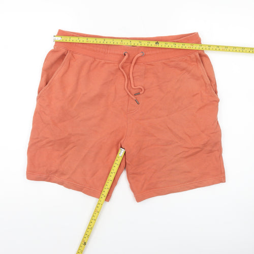 Marks and Spencer Men's Orange Sweat Shorts L Regular Fit