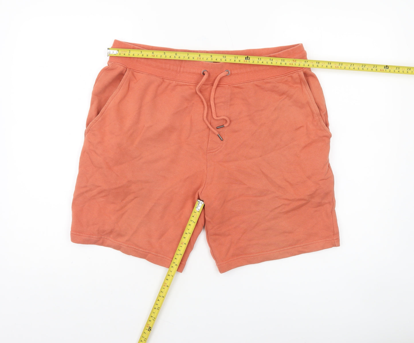 Marks and Spencer Men's Orange Sweat Shorts L Regular Fit