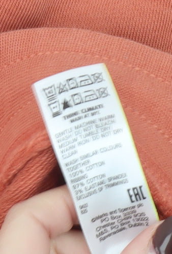 Marks and Spencer Men's Orange Sweat Shorts L Regular Fit