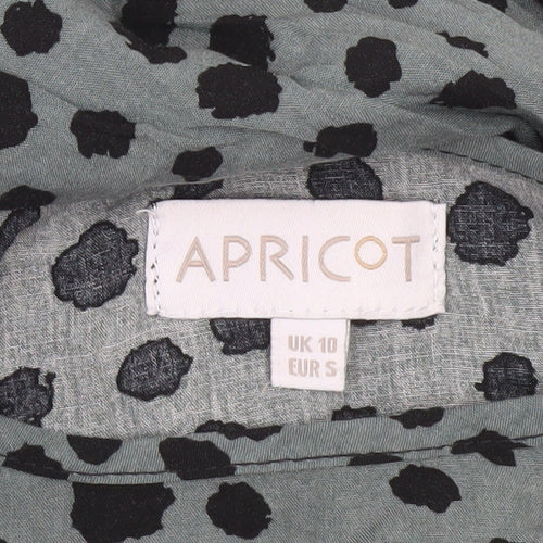 Apricot Womens Green Black Animal Print Sleeveless Blouse UK 10