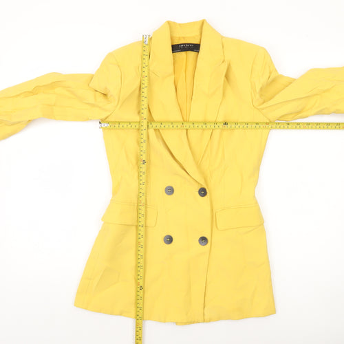 Zara Women’s Yellow Double-Breasted Blazer Jacket XS