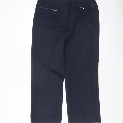 BHS Womens Navy Blue Size 12 Straight Leg Dress Pants