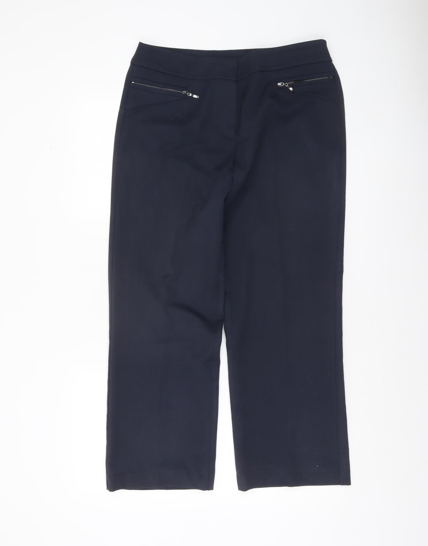 BHS Womens Navy Blue Size 12 Straight Leg Dress Pants