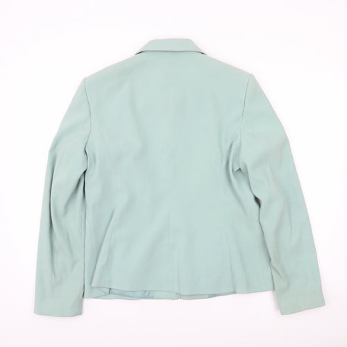 Bonmarché Women’s Green Zip-Up Collared Jacket Size 14 Regular