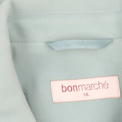 Bonmarché Women’s Green Zip-Up Collared Jacket Size 14 Regular