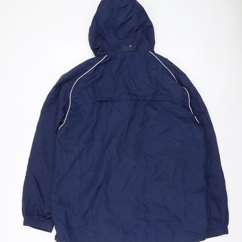 Nike Men's Blue Hooded Windbreaker Jacket L Leeds Met Carnegie