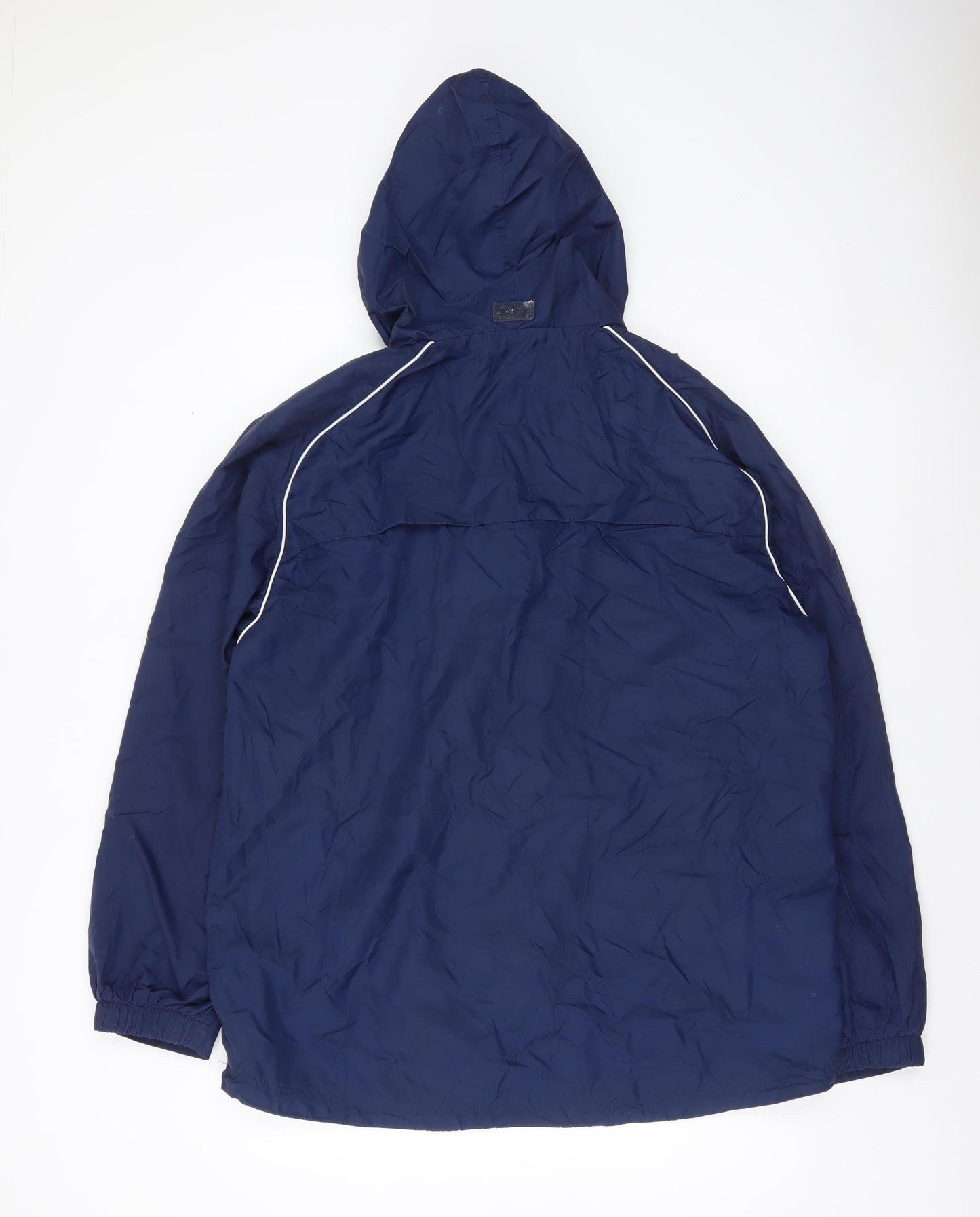 Nike Men's Blue Hooded Windbreaker Jacket L Leeds Met Carnegie