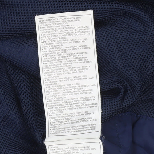 Nike Men's Blue Hooded Windbreaker Jacket L Leeds Met Carnegie