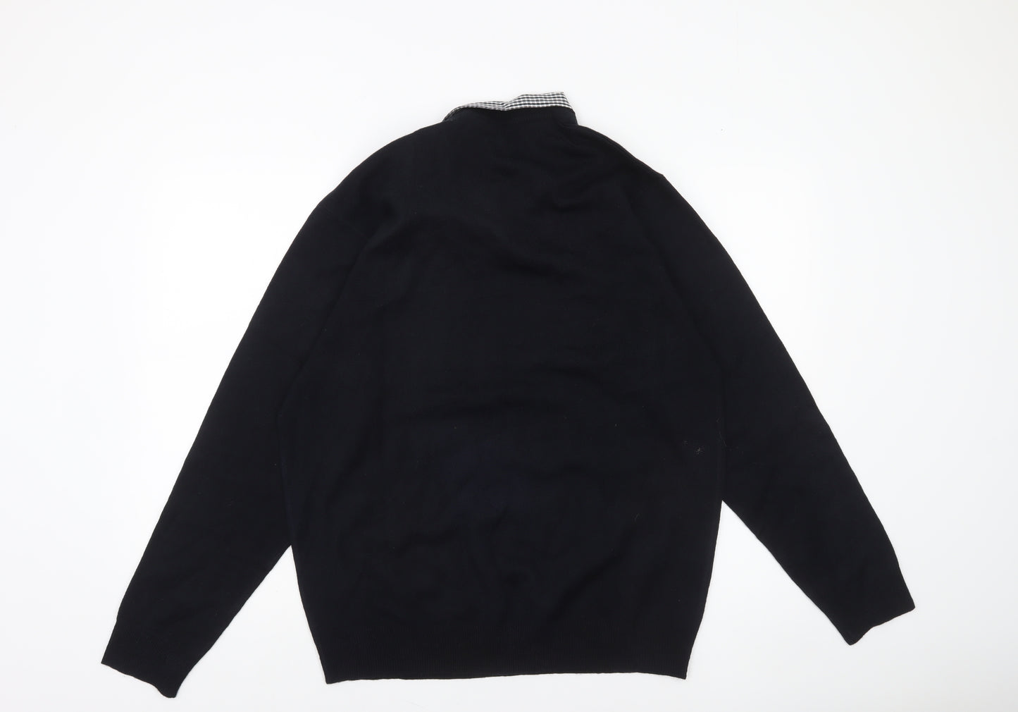 Pierre Cardin Men's Black V-Neck Pullover Jumper XL Acrylic Knit