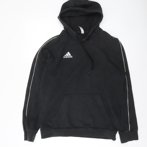 Adidas Men's Black Pullover Hoodie Size M Fleece Sportswear