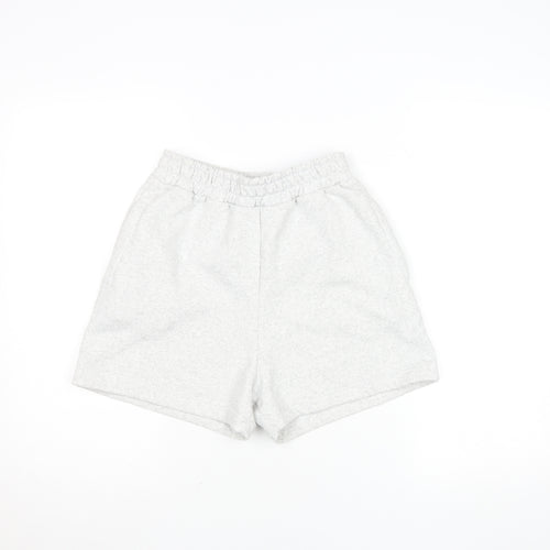 PrettyLittleThing Women’s Grey Size 8 Sweat Shorts Cotton Blend
