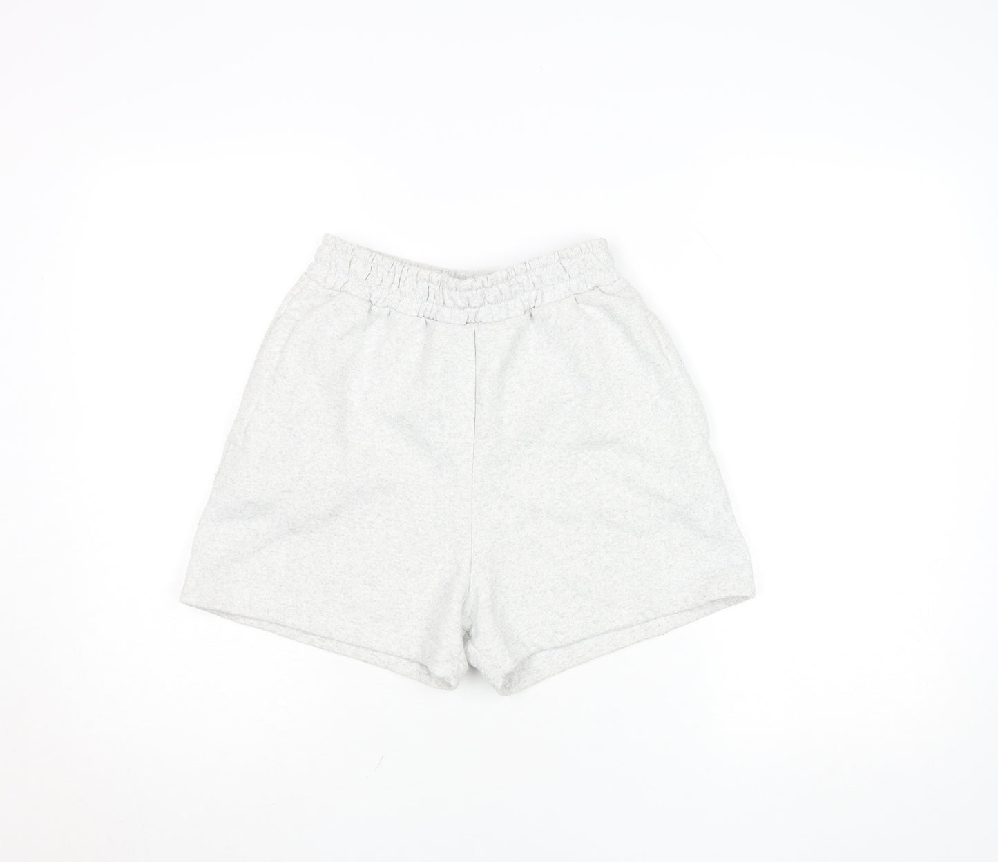 PrettyLittleThing Women’s Grey Size 8 Sweat Shorts Cotton Blend