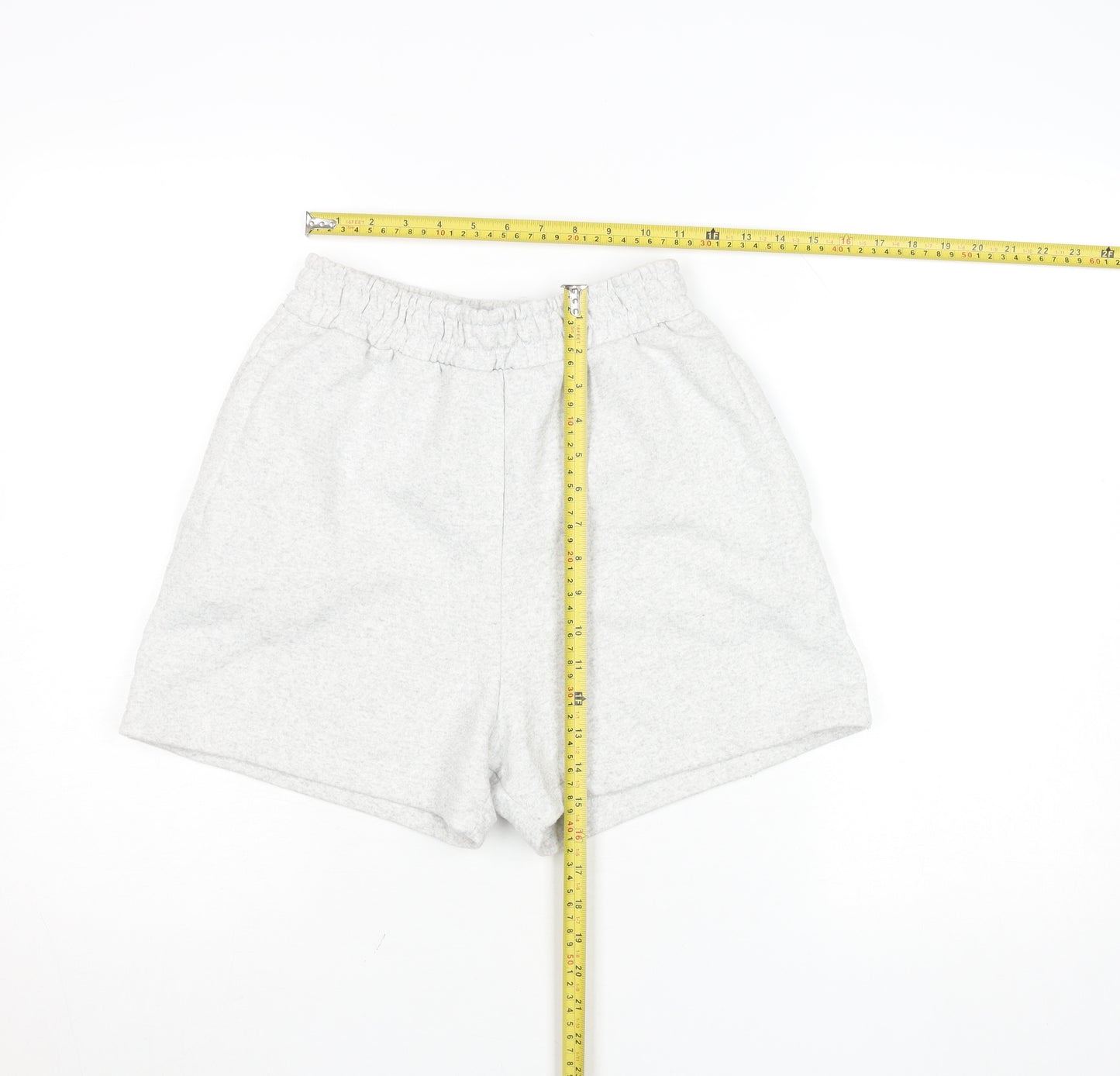 PrettyLittleThing Women’s Grey Size 8 Sweat Shorts Cotton Blend