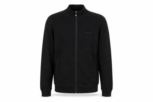 Calvin Klein Men’s Black Full Zip Mock Neck Jacket S Cotton Blend