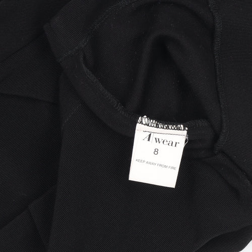 Awear Women’s Black Size 8 Pencil Skirt with Zip Detail