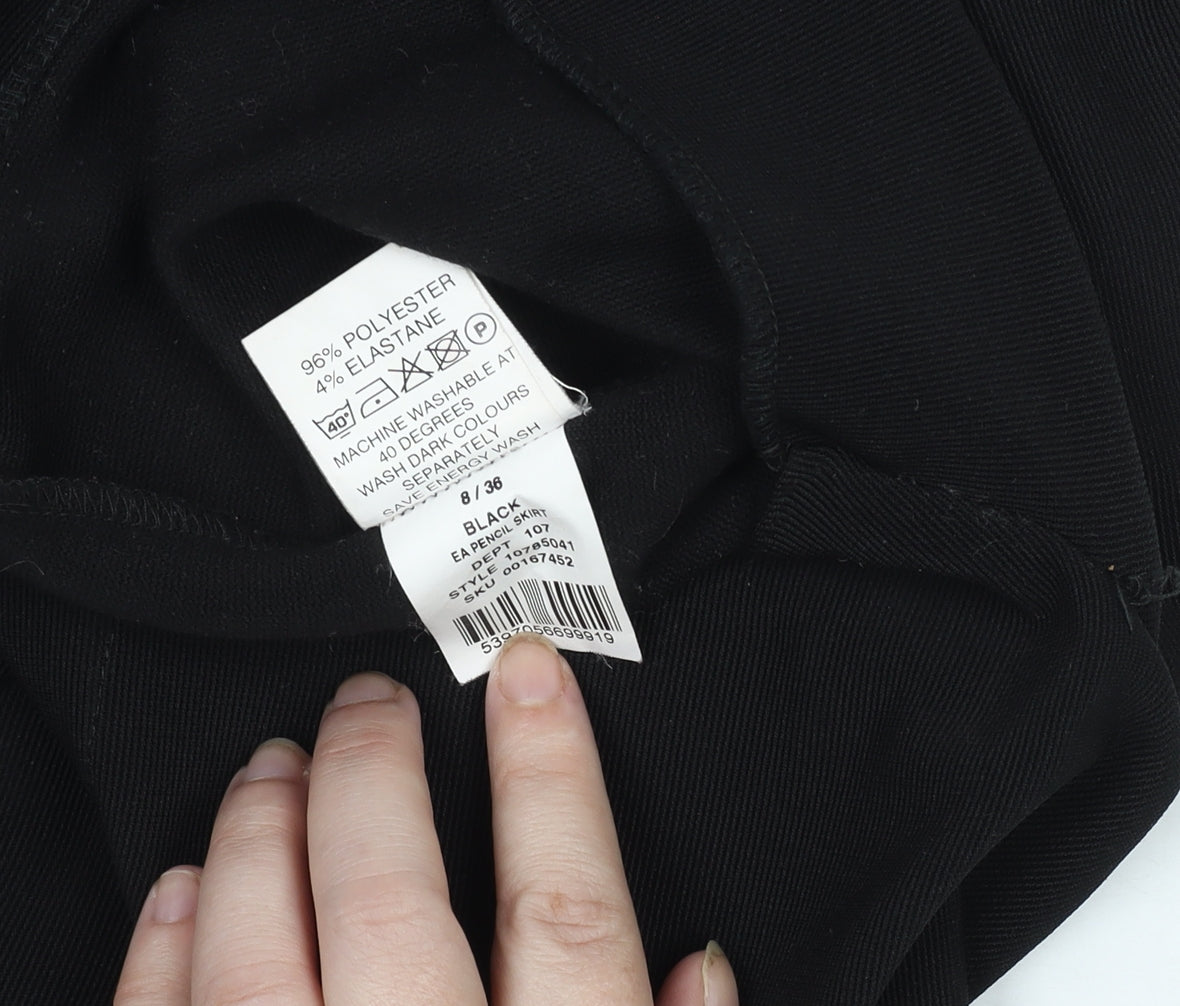 Awear Women’s Black Size 8 Pencil Skirt with Zip Detail