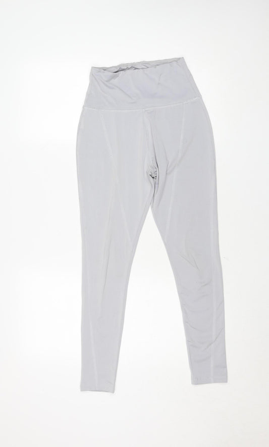 PrettyLittleThing Womens Grey Size 8 Slim Fit Active Leggings