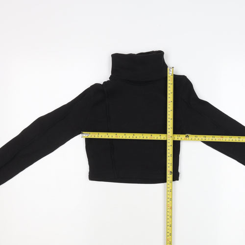 PrettyLittleThing Women's Black Roll Neck Long Sleeve Slim Fit Jumper Size 6