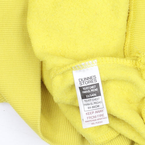Dunnes Stores Boys Yellow Pullover Hoodie 10 Years Skate Graphic Fleece