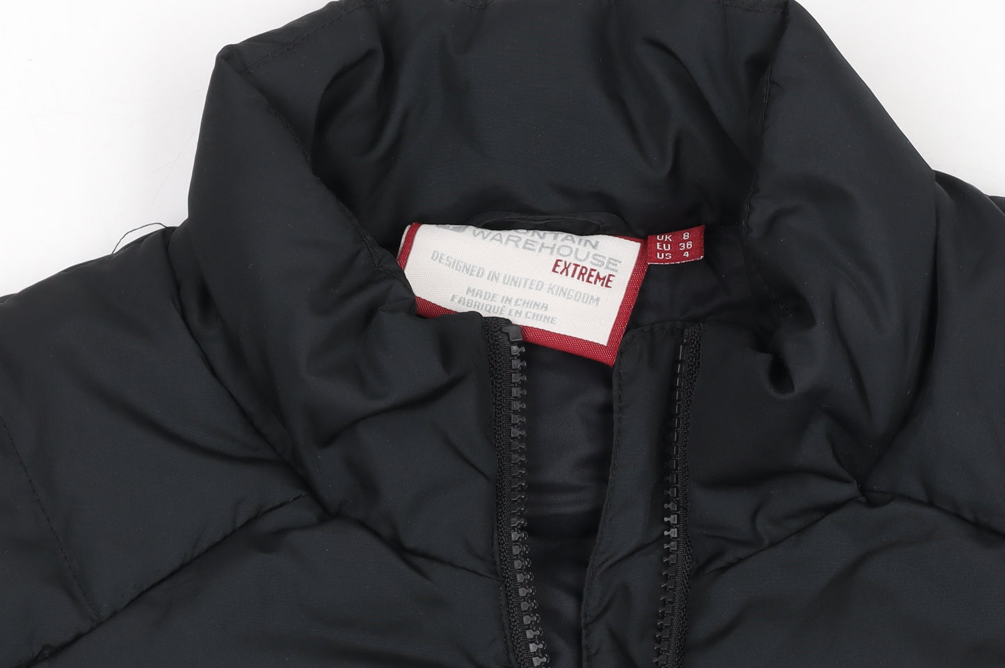 Mountain Warehouse Women's Black Puffer Waistcoat UK 8 Insulated Gilet