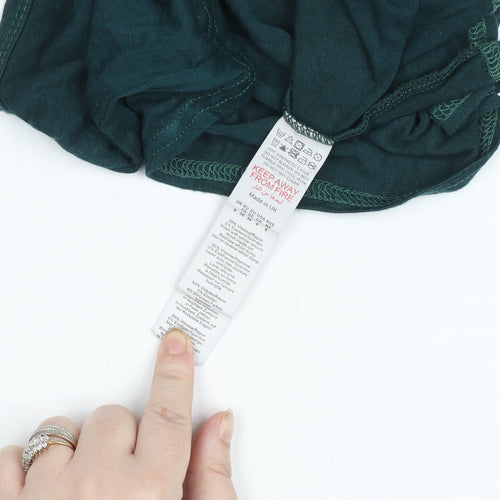 PrettyLittleThing Women's Green Cropped Tank Top Size S