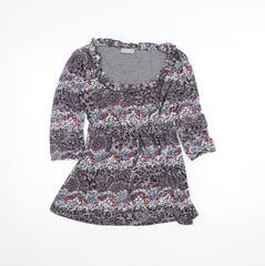 Marks and Spencer Per Una Women's Multicoloured Floral Tunic Blouse Size 10