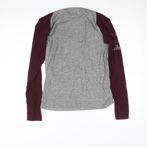 Superdry Men's Grey Track & Field Long Sleeve Slim Fit Top S
