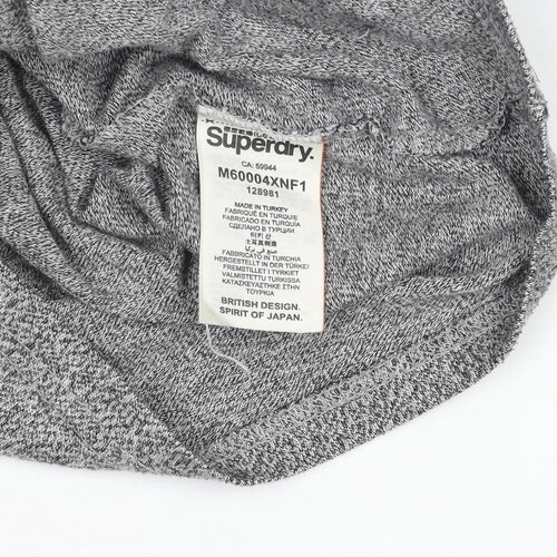 Superdry Men's Grey Track & Field Long Sleeve Slim Fit Top S