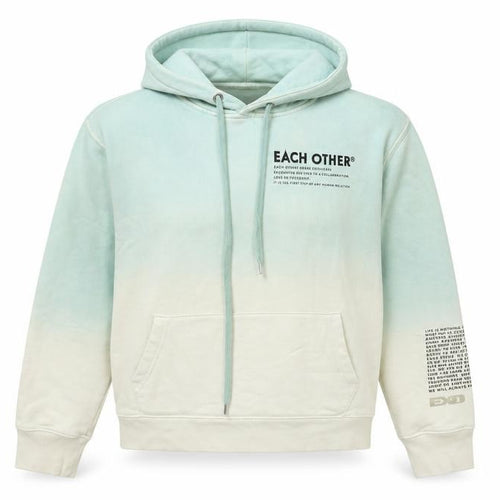 Each Other Women’s Blue Beige Ombre XL Pullover Hoodie Graphic Print