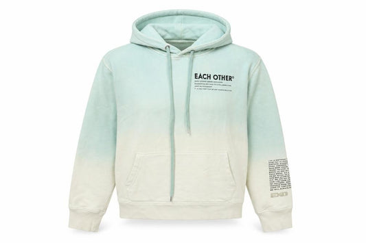 Each Other Women’s Blue Beige Ombre XL Pullover Hoodie Graphic Print