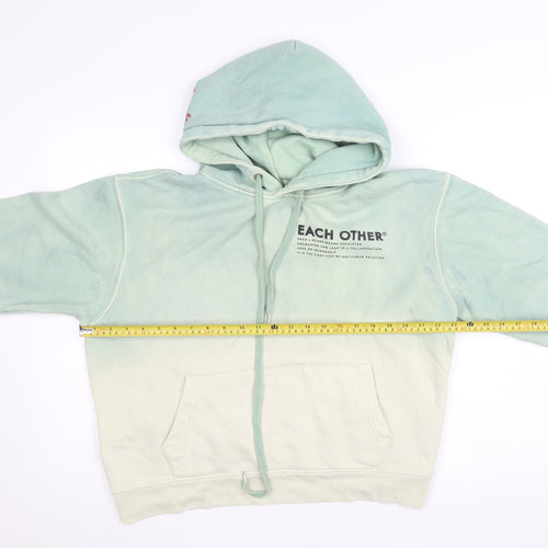 Each Other Women’s Blue Beige Ombre XL Pullover Hoodie Graphic Print