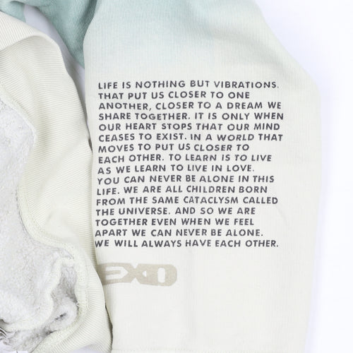 Each Other Women’s Blue Beige Ombre XL Pullover Hoodie Graphic Print