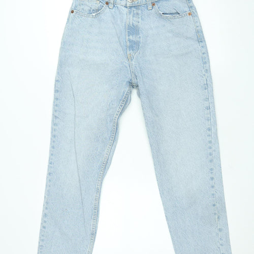 Zara Women Blue High Rise Mom Jeans Size 10