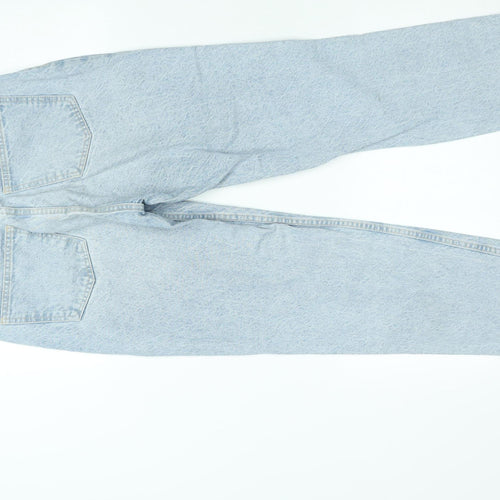 Zara Women Blue High Rise Mom Jeans Size 10