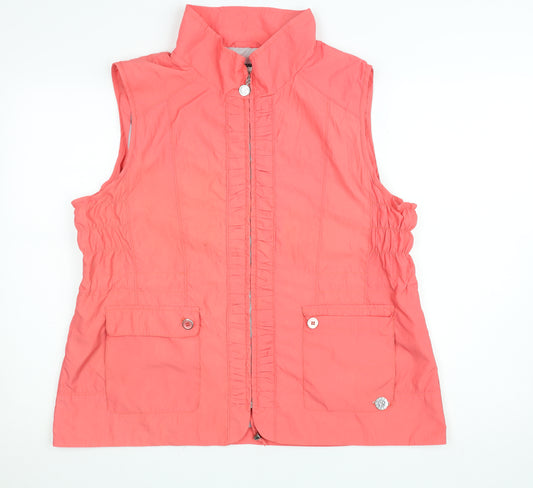 Paco Boutique Women's Pink Sleeveless Bodywarmer Waistcoat Size 2XL