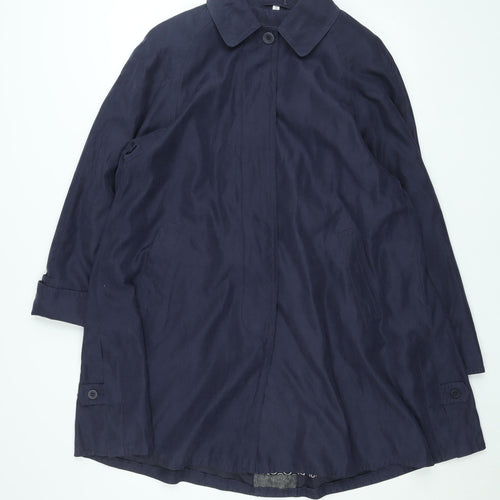 Dannimac Women's Blue Mid-Length Rain Coat S Water Resistant