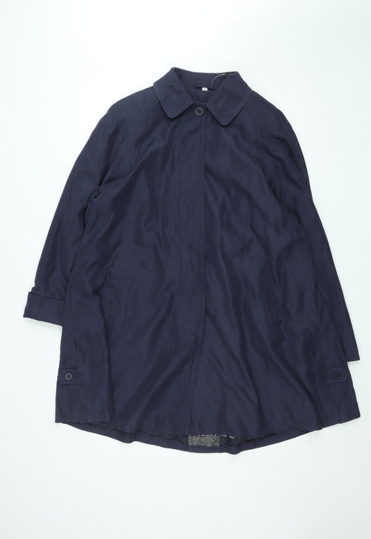 Dannimac Women's Blue Mid-Length Rain Coat S Water Resistant