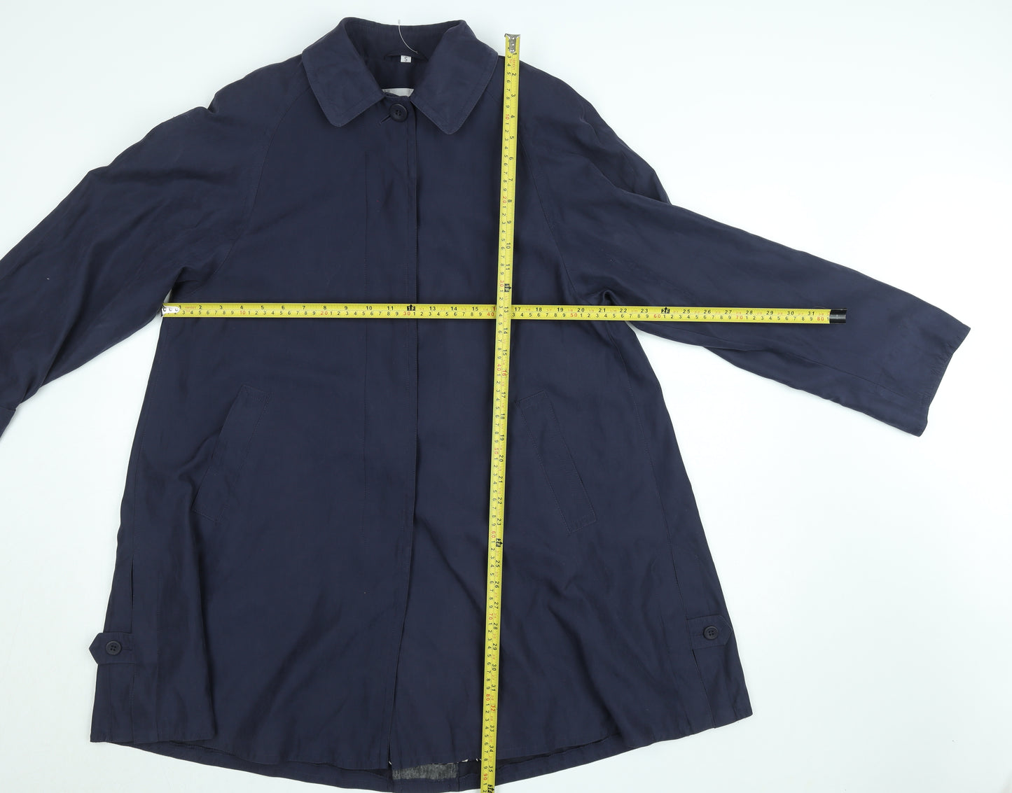 Dannimac Women's Blue Mid-Length Rain Coat S Water Resistant