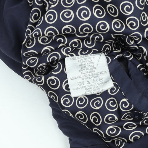 Dannimac Women's Blue Mid-Length Rain Coat S Water Resistant