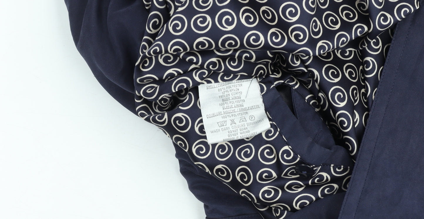 Dannimac Women's Blue Mid-Length Rain Coat S Water Resistant