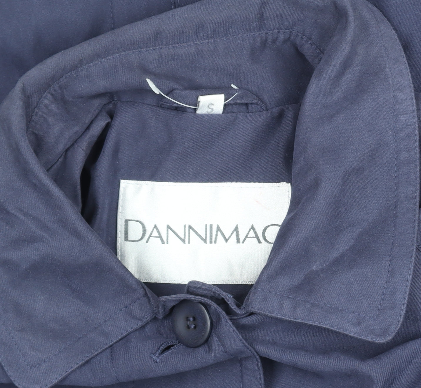 Dannimac Women's Blue Mid-Length Rain Coat S Water Resistant