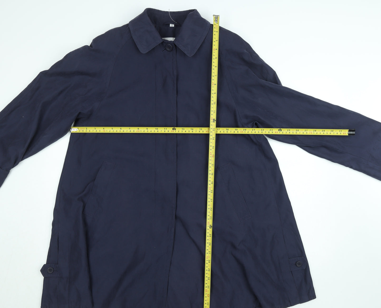 Dannimac Women's Blue Mid-Length Rain Coat S Water Resistant