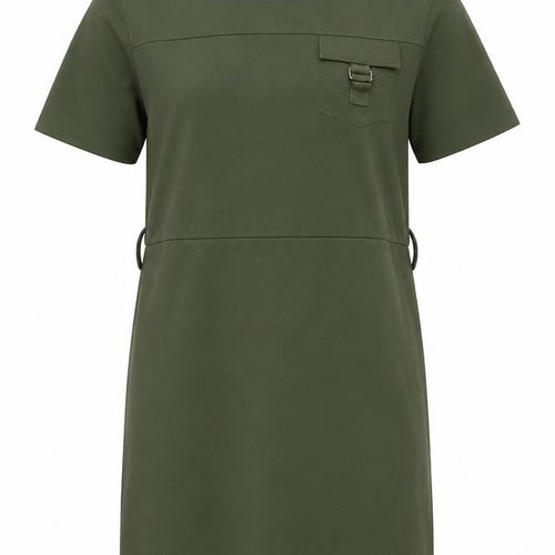 Warehouse Women’s Green Size 12 T-Shirt Belted Knee Length Dress