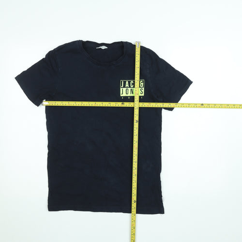Jack & Jones Core Men's Black Logo Short Sleeve Cotton T-Shirt M