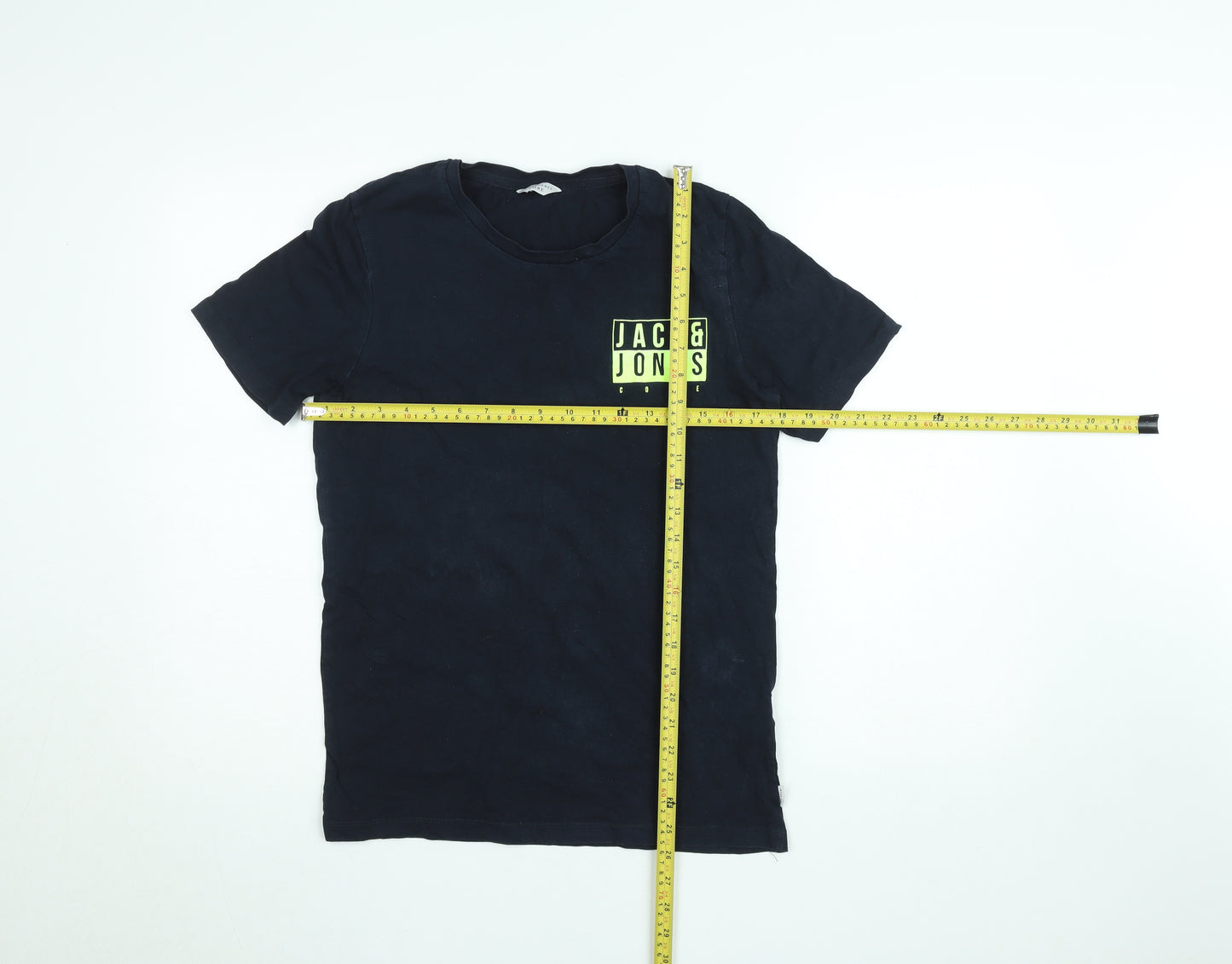 Jack & Jones Core Men's Black Logo Short Sleeve Cotton T-Shirt M