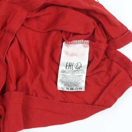 Tokyo Laundry Men's Red Short Sleeve Cotton Polo T-Shirt Size S