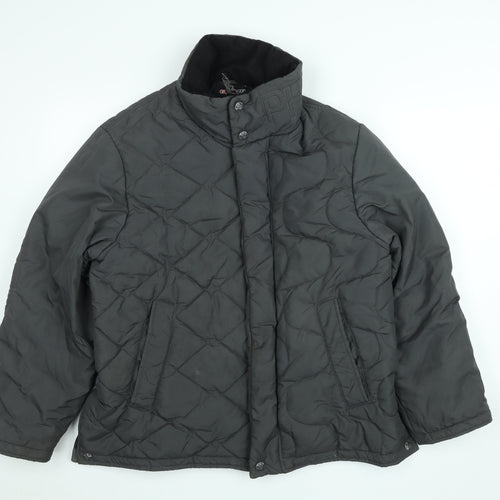 Phat Farm Men's Black Quilted Nylon Winter Jacket Size S