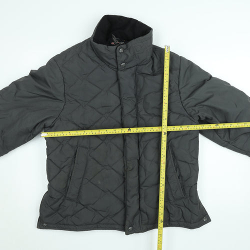 Phat Farm Men's Black Quilted Nylon Winter Jacket Size S
